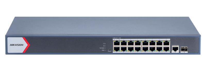 16 x gigabit PoE RJ45 ports, 1 × gigabit RJ45 port, 1
x gigabit fiber optical port