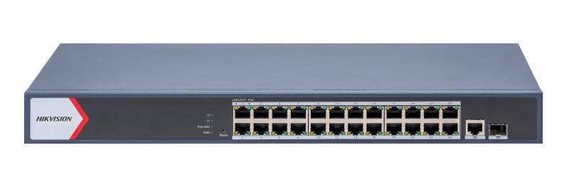 24 x gigabit PoE RJ45 ports, 1 × gigabit RJ45 port, 1
x gigabit fiber optical port