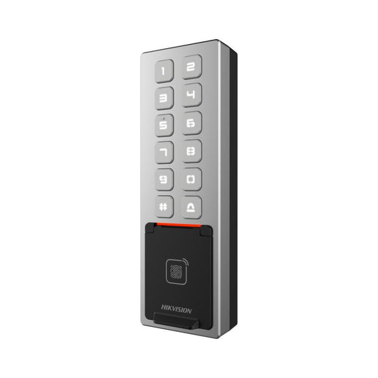 Standalone 3,000 fingerprints, 10,000 cards and
100,000 events storage High protective level: IP65 and IK08